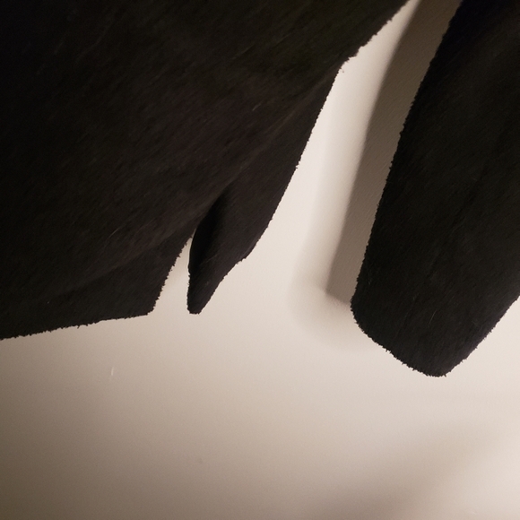 Sandro Paris Vintage Size L Boucle Textured Blazer Coat - Black Pockets - Picture 10 of 13